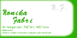 monika fabri business card